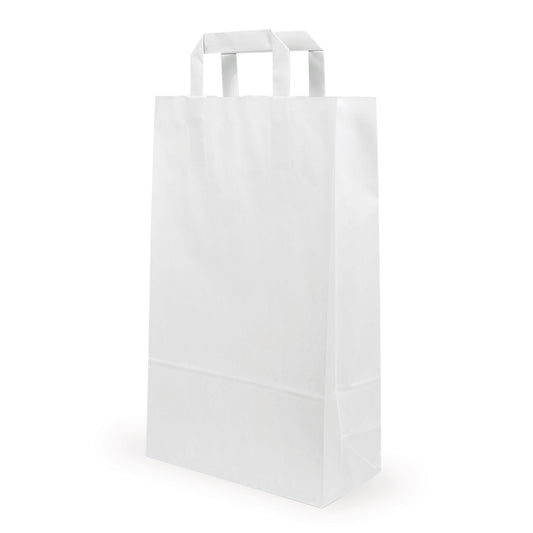 Torba papierowa z uchwytami, biała — Widok główny bezpośrednio od producenta Elke Plastic