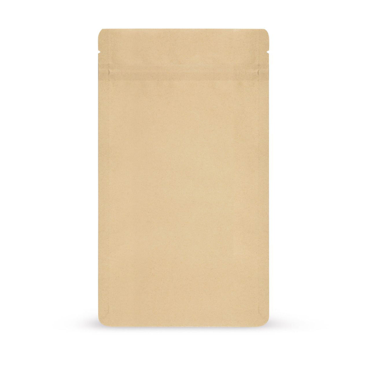 Doypack z papieru kraft z materiałów biodegradowalnych — Widok główny woreczka w optyce papieru kraft od Elke Plastic